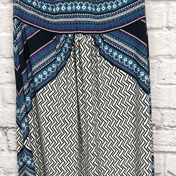 London Times Collection Patterned Maxi Dress Size Large - Picture 6 of 8